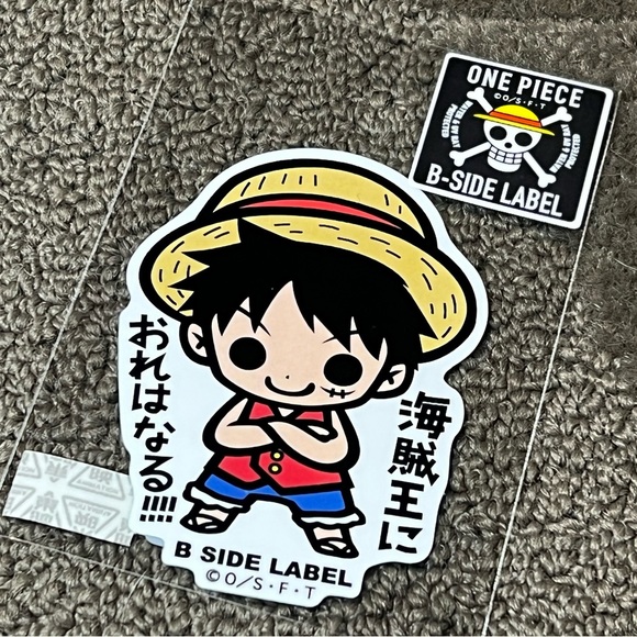 Monkey D. Luffy One Piece Anime B-Side Label Sticker Water & UV Ray Protected - Picture 2 of 5